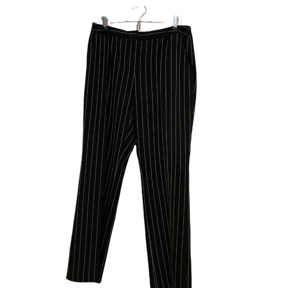 #3685  Nycard Womens black striped office work pants size 10 - Picture 4 of 5